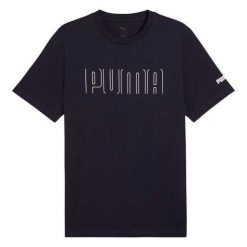 Męska Graficzna Koszulka Sportowa. Niebieskie t-shirty sportowe męskie Puma, m, bez wzorów, sportowe, bez ramiączek. Za 120.99 zł.