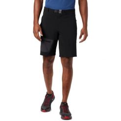 Spodenki turystyczne męskie Columbia Titan Pass. Czarne szorty sportowe męskie Columbia, bez wzorów, z elastanu, sportowe. W wyprzedaży za 313.00 zł.
