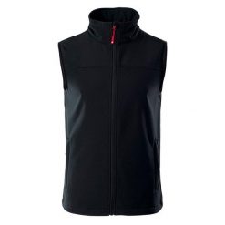 Bezrękawnik Męska Softshell Luman. Czarne kurtki softshell męskie Hi-tec, m, bez wzorów, z softshellu, bez kaptura, trekkingowe. Za 148.99 zł.