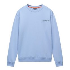 Bluza męska Napapijri B-Sovana C. Niebieskie bluzy nierozpinane męskie Napapijri, m, bez wzorów, bez ramiączek, bez kaptura. Za 239.99 zł.