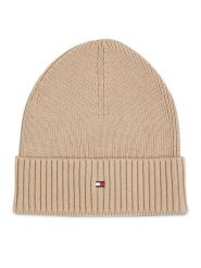 Tommy Hilfiger Czapka Flag AM0AM12796 Beżowy. Brązowe czapki męskie Tommy Hilfiger, na zimę, bez wzorów, z bawełny. Za 179.99 zł.