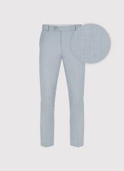 PAKO LORENTE – Błękitne spodnie ganiturowe. Niebieskie eleganckie spodnie męskie Pako Lorente, bez wzorów, z poliesteru, eleganckie. Za 599.99 zł.