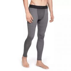 Legginsy męskie Under Armour CG Legging. Szare legginsy męskie Under Armour, m, bez wzorów, do biegania. Za 79.99 zł.