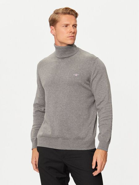 Gant Golf Classic 8030563 Szary Regular Fit. Szare kardigany męskie Gant, m, bez wzorów, z bawełny, bez ramiączek. Za 289.99 zł.