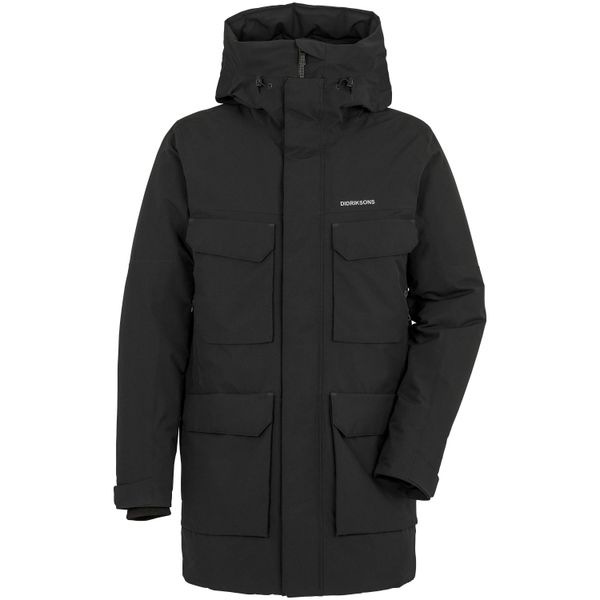 Parka Didriksons Drew. Czarne parki męskie Didriksons, na jesień, bez wzorów, bez kaptura. Za 860.99 zł.