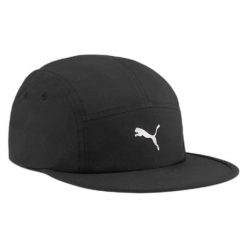 Czapka z daszkiem PUMA ESS Running 5 Panel. Czarne czapki męskie Puma, bez wzorów. Za 49.99 zł.