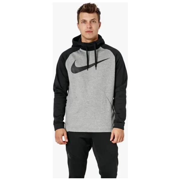 Nike Bluza Thrma Hd Swoosh Ess , szary, rozmiar XL. Szare bluzy nierozpinane męskie Nike, m, bez wzorów, z materiału, z kapturem. W wyprzedaży za 199.99 zł.
