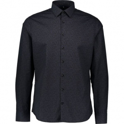 Koszula - Tailored fit - w kolorze czarno-granatowym. Czarne koszule męskie Seidensticker, z bawełny, z klasycznym kołnierzykiem. W wyprzedaży za 127.95 zł.