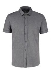 Grafitowa koszula z krótkim rękawem C-LONDIAN. Szare koszule męskie Volcano, na lato, m, bez wzorów, z bawełny, bez kołnierzyka, bez ramiączek. Za 109.99 zł.