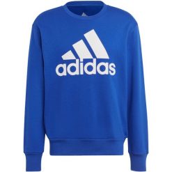 Bluza męska adidas Essentials French Terry Big Logo. Niebieskie bluzy nierozpinane męskie ADIDAS, m, bez wzorów, sportowe, bez ramiączek, bez kaptura. Za 189.00 zł.