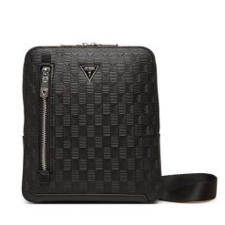 Saszetka Guess. Czarne saszetki męskie Guess, z aplikacjami, młodzieżowe, małe. Za 259.99 zł.