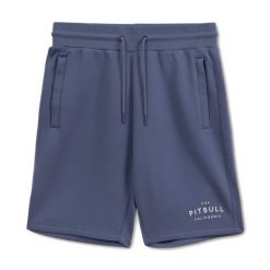 Spodenki męskie Pitbull Sampson. Niebieskie szorty sportowe męskie PITBULL, bez wzorów, sportowe. Za 149.99 zł.