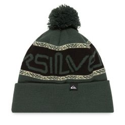 Czapka Quiksilver. Zielone czapki męskie Quiksilver, na zimę, bez wzorów. Za 129.99 zł.