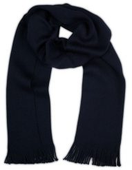 Szalik Wełniany Dziergany Granatowy, Ciepły z Frędzlami -V. FRAAS. Niebieskie szaliki męskie V. Fraas, na zimę, bez wzorów, dziergany, eleganckie. Za 85.00 zł.