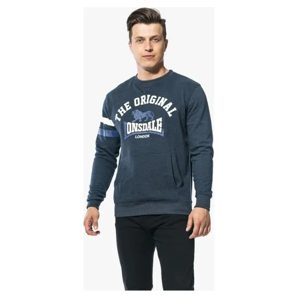 Lonsdale Bluza Hereford , niebieski, rozmiar M. Niebieskie bluzy nierozpinane męskie Lonsdale, m, z aplikacjami, z materiału, bez ramiączek, bez kaptura. W wyprzedaży za 99.99 zł.