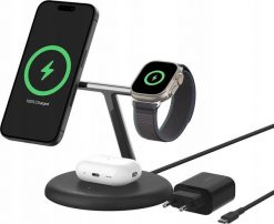 Belkin Belkin WIZ023VFBK ładowarka do urządzeń przenośnych Słuchawki, Smartfon, Smartwatch Czarny USB Bezprzewodowe ładowanie Wewnętrzna. Czarne zegarki smartwatch Belkin. Za 498.48 zł.