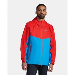 Męska kurtka hardshell Kilpi HURRICANE-M. Czerwone kurtki outdoor męskie Kilpi, m, bez wzorów, z hardshellu, bez kaptura, trekkingowe. Za 525.33 zł.