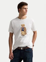 Polo Ralph Lauren T-Shirt 710974584001 Biały Custom Slim Fit. Białe koszulki polo męskie Polo Ralph Lauren, m, bez wzorów, z bawełny, bez kołnierzyka, bez ramiączek. Za 459.99 zł.
