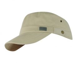 Patrolówka, Czapka z Daszkiem, Beżowa z Paskiem Regulacji, Wiosenna, Letnia -PAKO JEANS. Brązowe czapki męskie Pako Jeans, na lato, bez wzorów, z bawełny. Za 49.00 zł.
