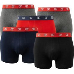 CR7 Bokserki męskie 5-pack Szary/Granat/Czerwony L. Czerwone bokserki męskie CONOR, l, bez wzorów. W wyprzedaży za 190.00 zł.