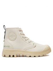 Palladium Trapery Pampa Hi Re Vegan Lth 74378-116-M Biały. Białe buty zimowe męskie Palladium, bez wzorów, ze skóry, bez obcasa, bez zapięcia. Za 389.99 zł.