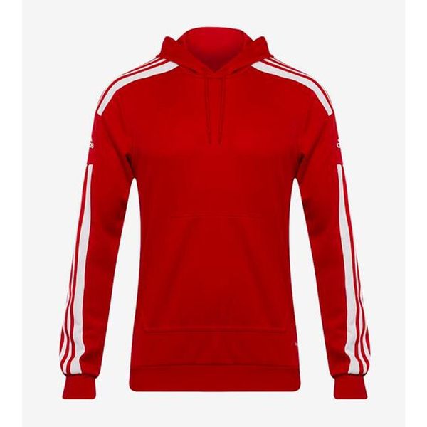 Bluza piłkarska męska adidas Squadra 21 Sweat Hoody. Białe bluzy nierozpinane męskie ADIDAS, m, bez wzorów, z bawełny, bez ramiączek, bez kaptura. Za 142.99 zł.