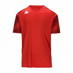Koszulka Kappa Daverno. Czerwone t-shirty sportowe męskie Kappa, bez wzorów, sportowe, bez ramiączek. Za 168.50 zł.