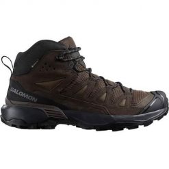 Buty trekkingowe męskie Salomon X Ultra 360 Ltr Mid Gtx Gore-tex. Brązowe buty zimowe męskie Salomon, bez wzorów, z gore-texu, sportowe, za kostkę, bez obcasa, bez zapięcia. Za 719.99 zł.