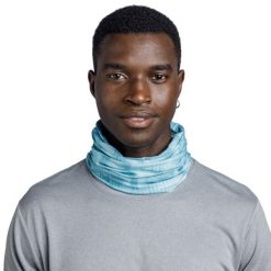 Chusta wielofunkcyjna Buff Coolnet UV+. Niebieskie szaliki męskie Buff, bez wzorów. Za 99.90 zł.