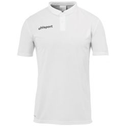 Polo Uhlsport Essential. Białe koszulki polo męskie Uhlsport, bez wzorów, sportowe, bez kołnierzyka, bez ramiączek. Za 166.50 zł.