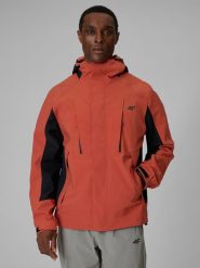 4F Kurtka trekkingowa membrana 10000 męska - pomarańczowa XXL. Brązowe kurtki męskie 4f, l, bez wzorów, z materiału, bez ramiączek, bez kaptura. Za 499.99 zł.