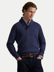 Polo Ralph Lauren Sweter 710877989001 Granatowy Regular Fit. Niebieskie kardigany męskie Polo Ralph Lauren, m, bez wzorów, z bawełny, bez ramiączek. Za 819.99 zł.
