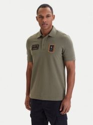 Aeronautica Militare Polo 261PO1927UP00191 Zielony Regular Fit. Zielone koszulki polo męskie Aeronautica Militare, m, bez wzorów, z bawełny, bez kołnierzyka, bez ramiączek. Za 459.99 zł.