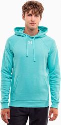 Under Armour Bluza męska Under Armour Rival Fleece Hoodie miętowa 1379757 482 M. Zielone bluzy nierozpinane męskie Under Armour, m, bez wzorów, bez ramiączek, bez kaptura. Za 249.79 zł.