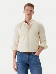 Tommy Hilfiger Koszula Flex MW0MW37550 Écru Regular Fit. Koszule męskie Tommy Hilfiger, m, bez wzorów, z bawełny, bez kołnierzyka, bez ramiączek. Za 329.99 zł.