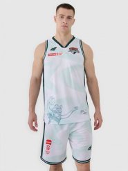 4F Koszulka meczowa replika domowa z sezonu 2024/25 męska 4F x PLK - Zastal Zielona Góra - multikolor XXL. Zielone t-shirty sportowe męskie 4f, m, bez wzorów, z dzianiny, klasyczne, bez ramiączek. Za 219.99 zł.