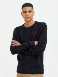 Blend Sweter 20717439 Czarny Regular Fit. Czarne kardigany męskie Blend, bez wzorów, z syntetyku, bez kołnierzyka, bez ramiączek. Za 169.99 zł.