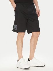 KARL LAGERFELD Szorty sportowe 265709 552600 Czarny Regular Fit. Czarne szorty sportowe męskie KARL LAGERFELD, bez wzorów, z bawełny, sportowe. Za 319.99 zł.