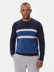 Aeronautica Militare Sweter 252MA1609UL00924 Granatowy Regular Fit. Niebieskie kardigany męskie Aeronautica Militare, m, bez wzorów, z wełny, bez ramiączek. Za 589.99 zł.