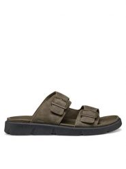 Geox Klapki U Xand 2S U46BGA 00032 C3009 Khaki. Brązowe klapki i japonki męskie Geox, bez wzorów, z nubiku. Za 309.99 zł.