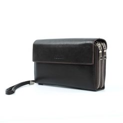 Portfel męski do ręki SW36 BROWN. Brązowe portfele męskie bez wzorów, z materiału. Za 69.89 zł.