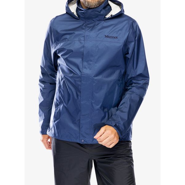 Kurtka przeciwdeszczowa Marmot PreCip Eco Jacket. Niebieskie kurtki męskie Marmot, s, bez wzorów, sportowe, bez ramiączek, bez kaptura. Za 429.99 zł.
