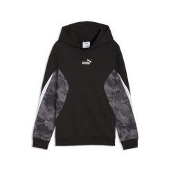 Młodzieżowa bluza z kapturem Essentials Camo PUMA. Czarna bluzy z kapturem męskie Puma, m, bez wzorów, z kapturem. Za 199.00 zł.