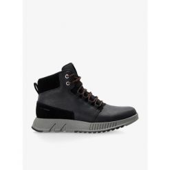 Buty outdoor męskie Sorel Mac Hill Lite Mid Plus WP. Czarne buty zimowe męskie Sorel, bez wzorów, sportowe, bez obcasa, bez zapięcia. Za 512.99 zł.