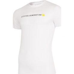 T-shirt męski TSM208 - biały. T-shirty męskie marki 4f. Za 29.99 zł.