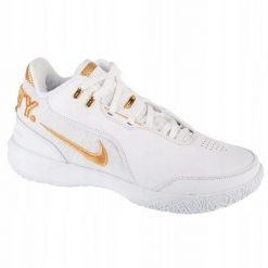 Męskie Skórzane Buty Treningowe Lebron James. Białe buty treningowe męskie Nike, na zimę, bez wzorów, bez zapięcia. Za 783.99 zł.