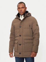 Hechter Paris Kurtka puchowa 50168 142205 Beżowy Regular Fit. Brązowe kurtki męskie Hechter Paris, m, bez wzorów, z puchu, bez ramiączek, bez kaptura. Za 1,289.00 zł.