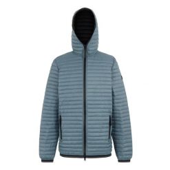Kurtka turystyczna męska Rigain lekka. Szare kurtki męskie Regatta, m, bez wzorów, z puchu, eleganckie, bez ramiączek, bez kaptura. W wyprzedaży za 149.99 zł.