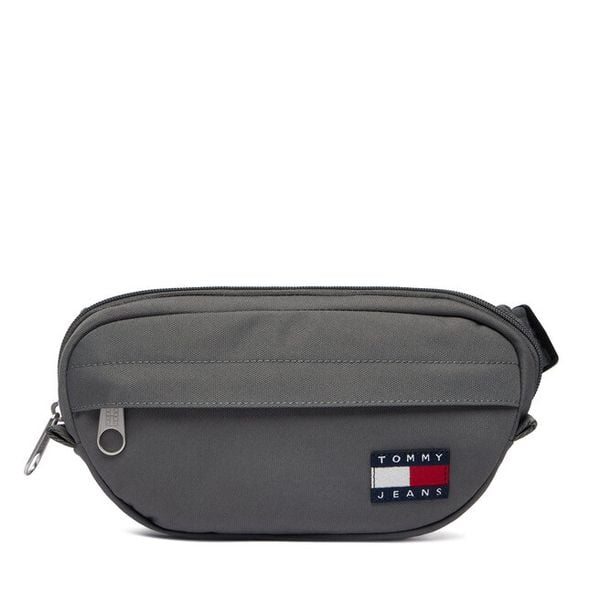 Nerka Tommy Jeans. Szare saszetki męskie Tommy Jeans, bez wzorów, z jeansu, małe. Za 209.99 zł.