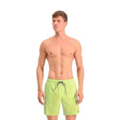 Męskie kąpielówki Puma, średniej długości, Fizzy Yellow. Żółte kąpielówki męskie Puma, l, bez wzorów. W wyprzedaży za 167.09 zł.